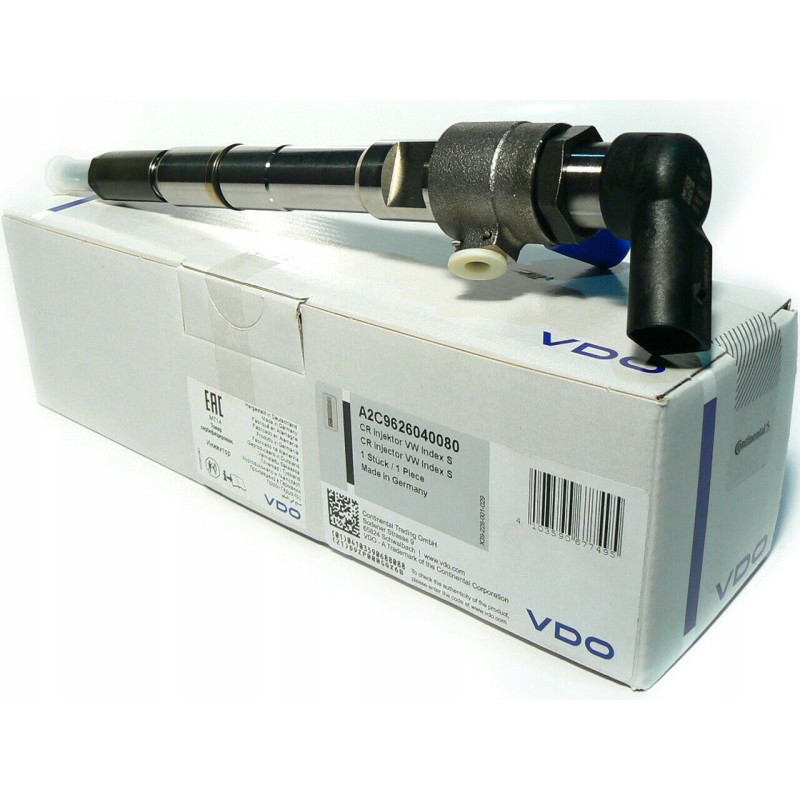 VDO Continental - Inyector 03L130277B Nuevo Original para 1.6 TDI tipo motor CAYB / CAYC